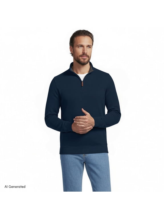 Men's Bedford Rib Quarter Zip Sweater