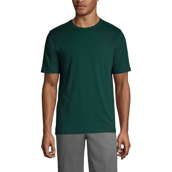 Lands' End Essentials Men's Short-Sleeve Soft Cotton T-Shirt - Relaxed Easy Fit