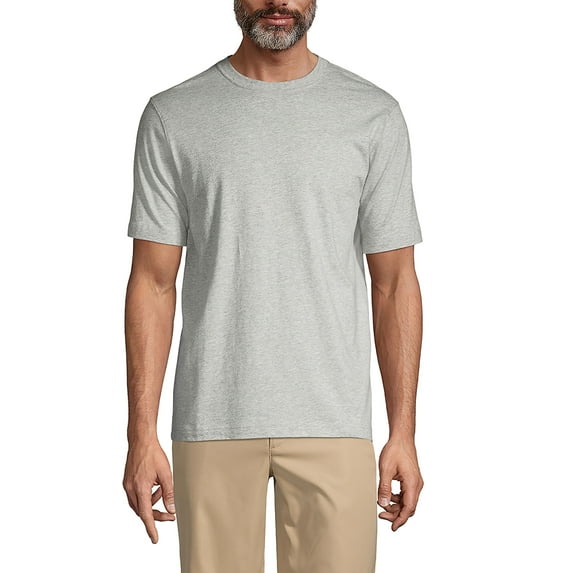 Lands' End Essentials Men's Short-Sleeve Soft Cotton T-Shirt - Relaxed Easy Fit