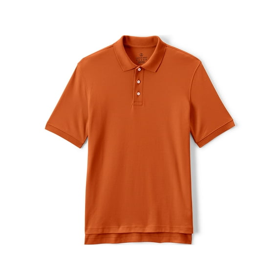 Lands' End School Uniform Men's Short Sleeve Interlock Polo Shirt