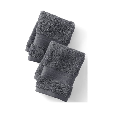 Lands' End Premium Supima Cotton 2-Piece Washcloth Set