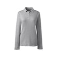 thumbnail image 1 of Lands' End School Uniform Women's Long Sleeve Feminine Fit Interlock Polo Shirt, 1 of 2