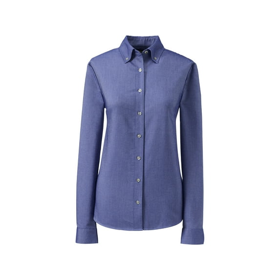 Lands' End School Uniform Women's Long Sleeve Oxford Dress Shirt