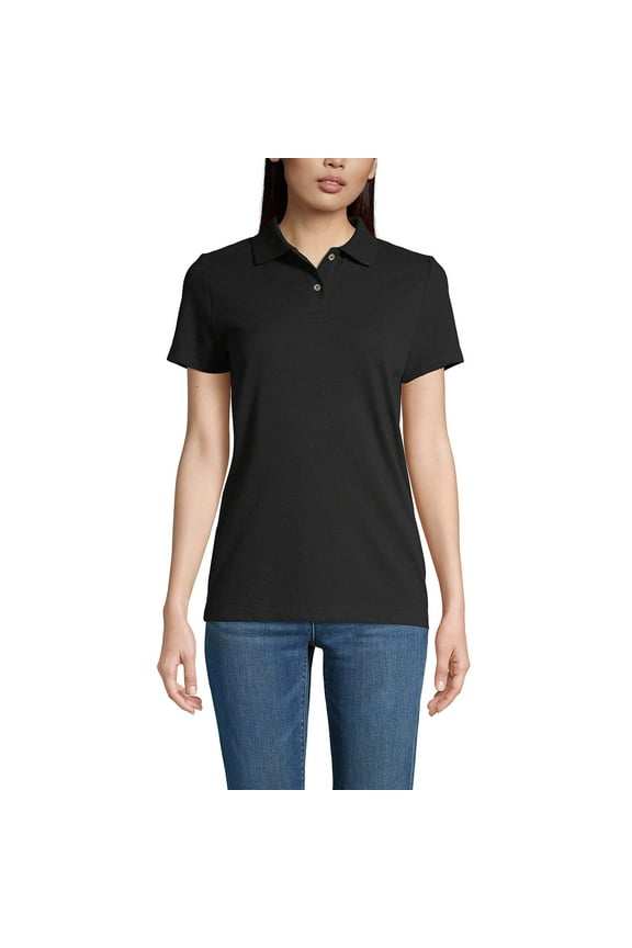 Essentials Women's Short Sleeve Basic Mesh Polo Shirt - Cotton Blend Easy Care Breathable