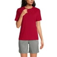 thumbnail image 1 of Lands' End Essentials Women's Short-Sleeve Soft Cotton T-Shirt - Tailored Feminine Fit, 1 of 5