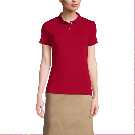 Lands' End Women's Short Sleeve Feminine Fit Interlock Polo Shirt