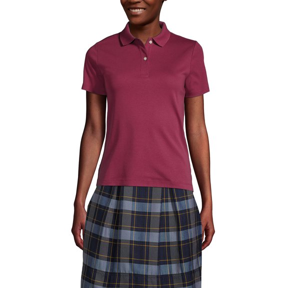 Lands' End Women's Short Sleeve Feminine Fit Interlock Polo Shirt