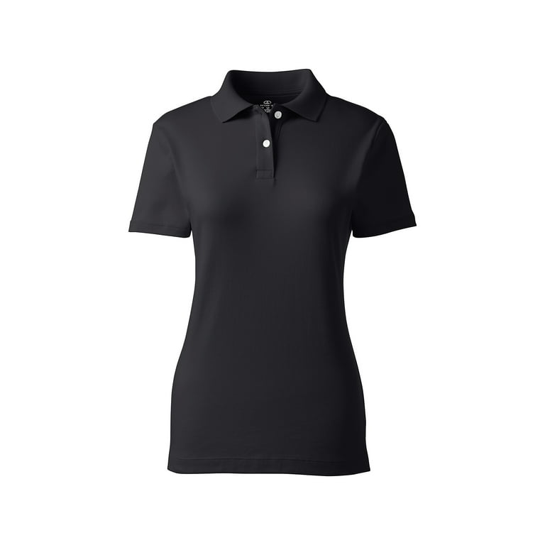Womens black hotsell polo shirt walmart