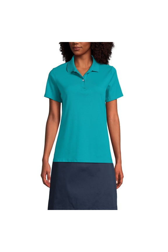 Women's Short Sleeve Feminine Fit Interlock Polo Shirt