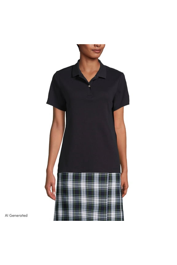 Women's Short Sleeve Feminine Fit Interlock Polo Shirt