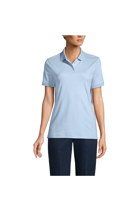 Essentials Women's Short Sleeve All Day Comfort Polo Shirt - 100% Cotton Won't Shrink Pill Fade