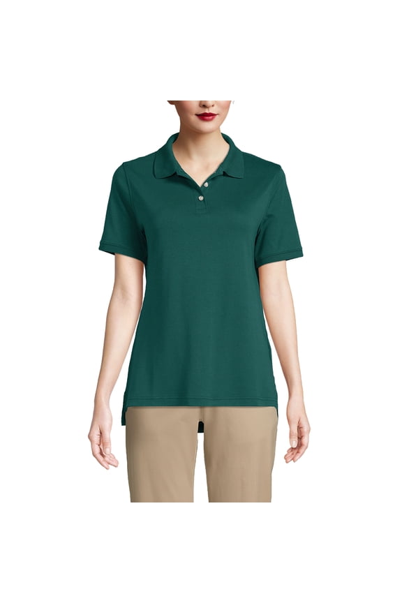 Essentials Women's Short Sleeve All Day Comfort Polo Shirt - 100% Cotton Won't Shrink Pill Fade