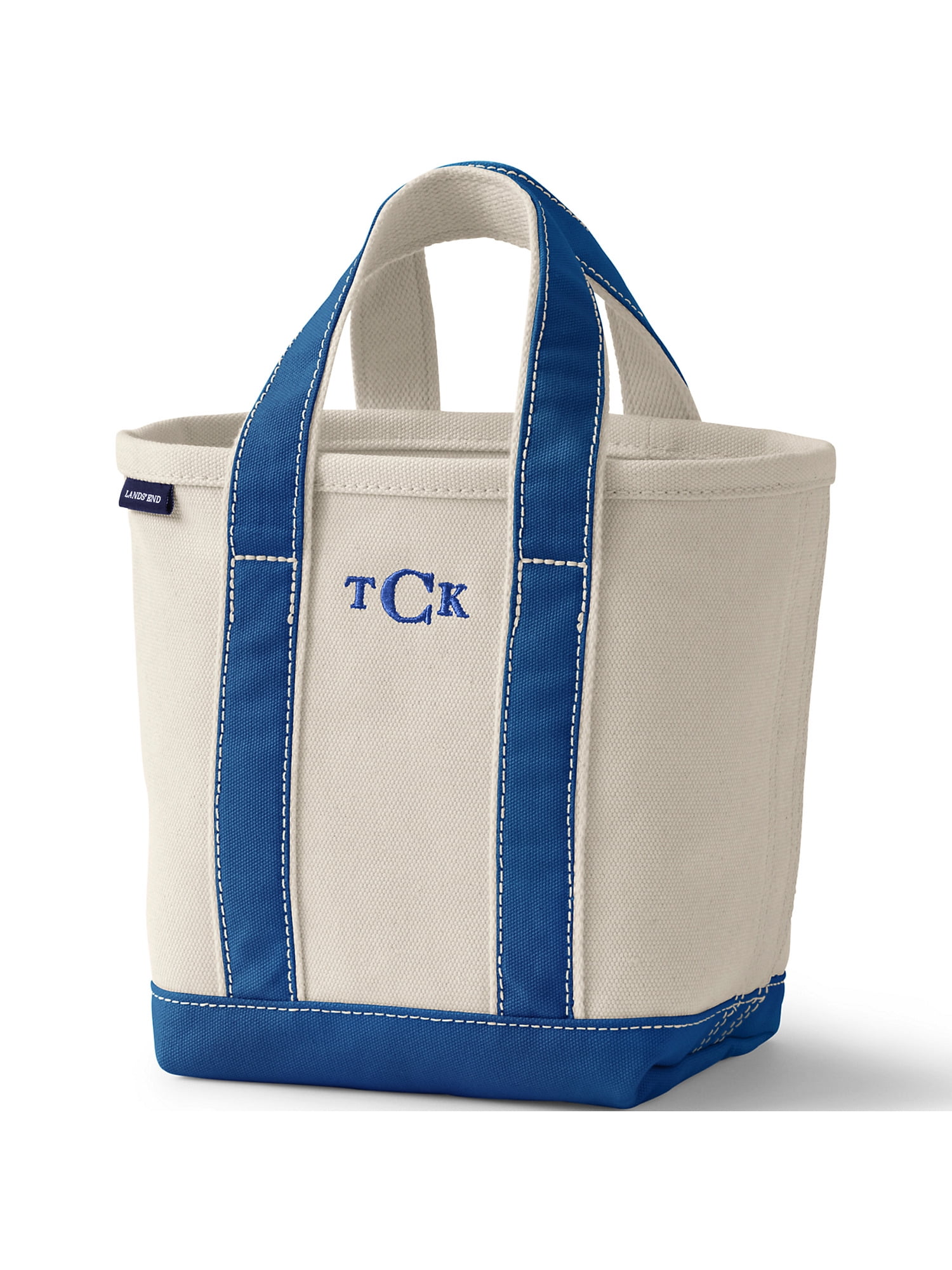 Lands' End Small Natural Open Top Canvas Tote Bag