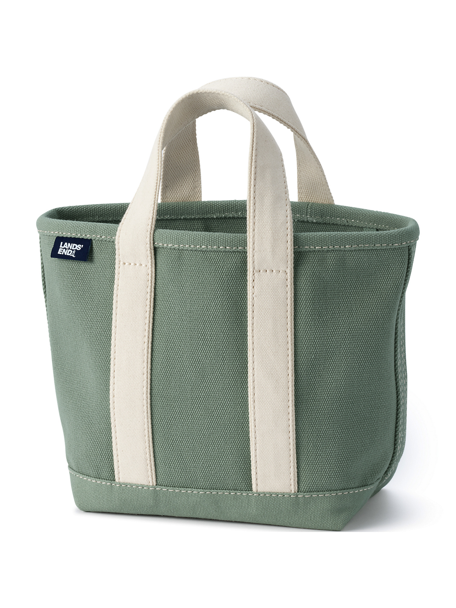 Lands End Small Solid Color Open Top Canvas Tote Bag Walmart