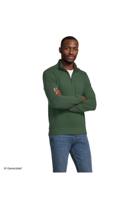 Tall Bedford Rib Quarter Zip Pullover Sweater