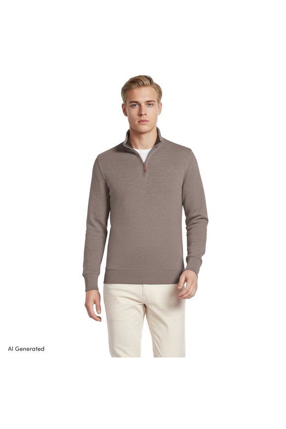 Tall Bedford Rib Quarter Zip Pullover Sweater