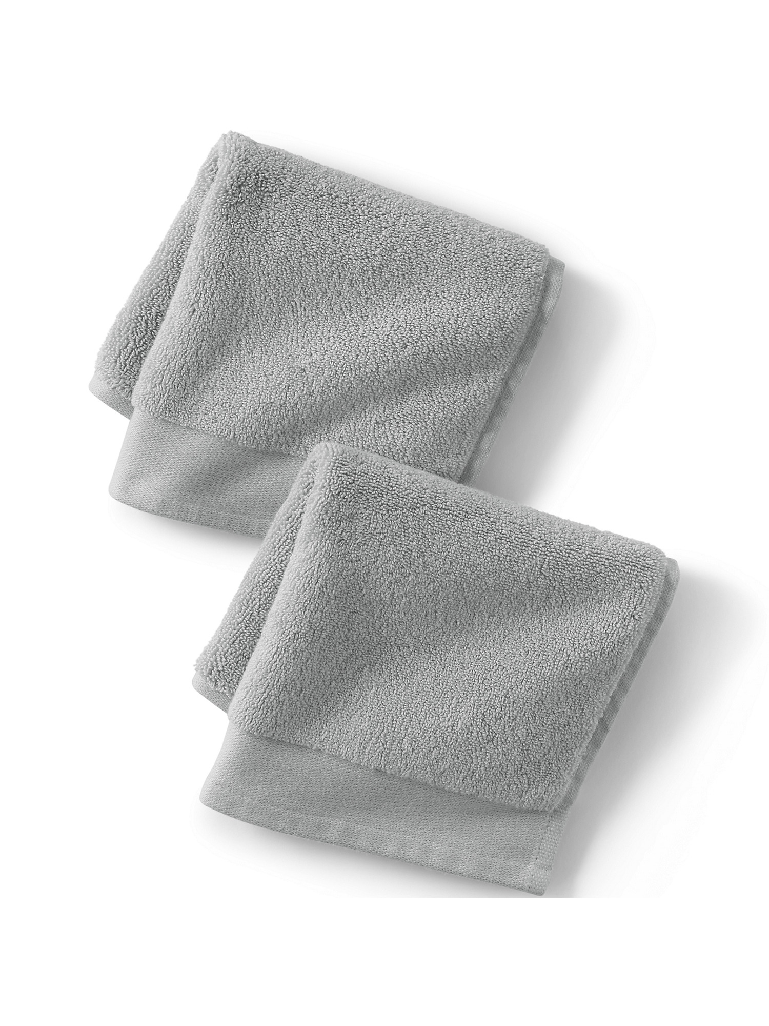 Lands' End Turkish Cotton Spa 2Piece Washcloth Set