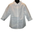 thumbnail image 1 of Lands End Uniform Girl's Size 6, 3/4 Sleeve Oxford Button Down Shirt, White, 1 of 2