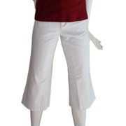 Lands End Women Size 2 Petite, Wide Leg Crop Jeans Pants, White