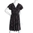thumbnail image 1 of Lands End Women Size XXS (00-0) Petite Flutter Sleeve Surplice Dress, Black, 1 of 4