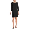 thumbnail image 1 of Lands' End Women's 3/4 Sleeve Boatneck Swim Cover-up Dress, 1 of 6