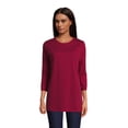 thumbnail image 1 of Lands' End Women's 3/4 Sleeve Supima Cotton Crewneck Tunic, 1 of 3