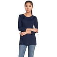 thumbnail image 1 of Lands' End Women's 3/4 Sleeve American-Grown Supima Cotton Crewneck Tunic, 1 of 5