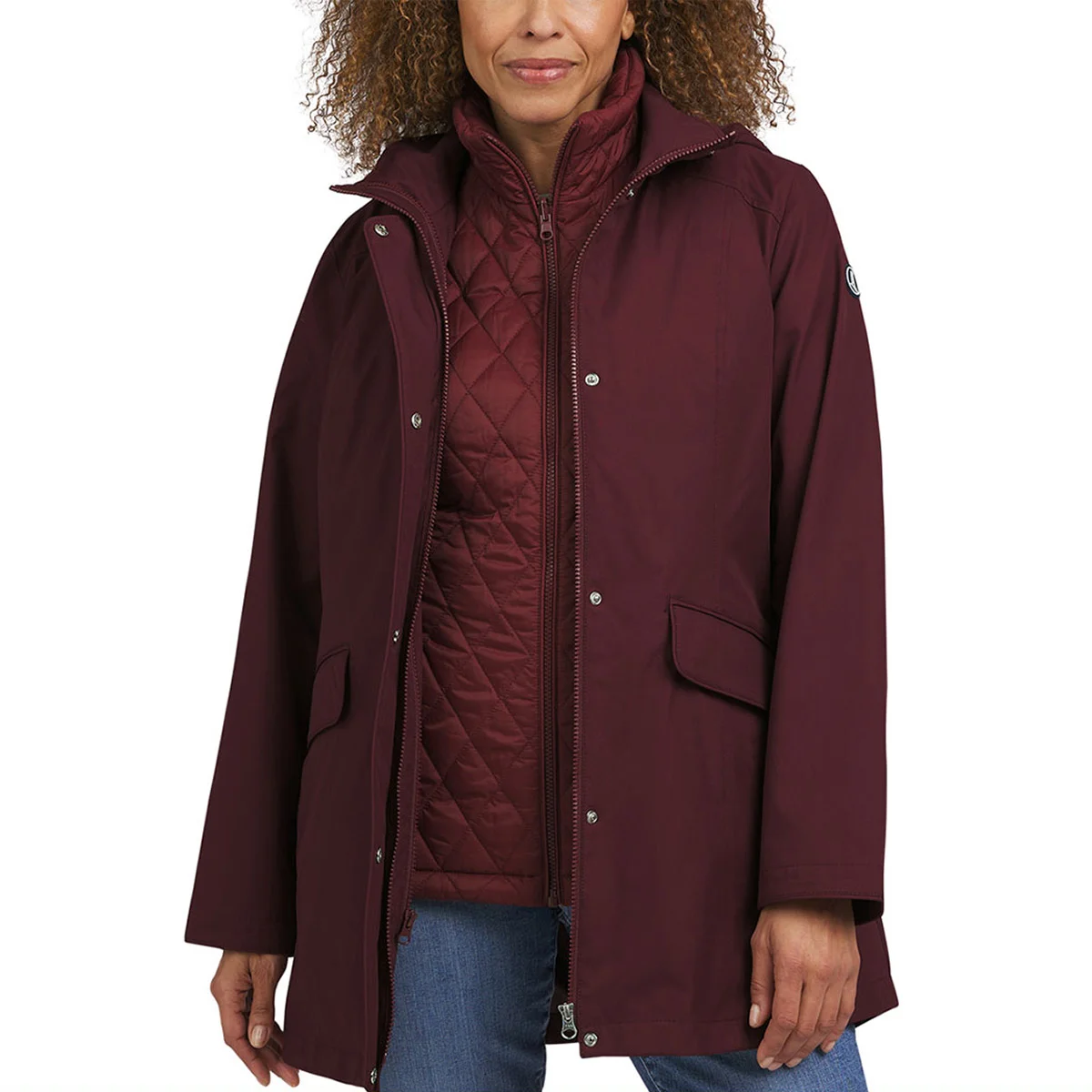 Lands' End 3 in 1 Systems, Convertible, Zip-Up Outerwear Jackets Women ...