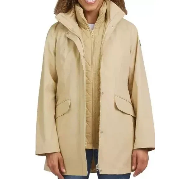 Lands' End Women's 3 in 1 Systems Jacket Small Tan