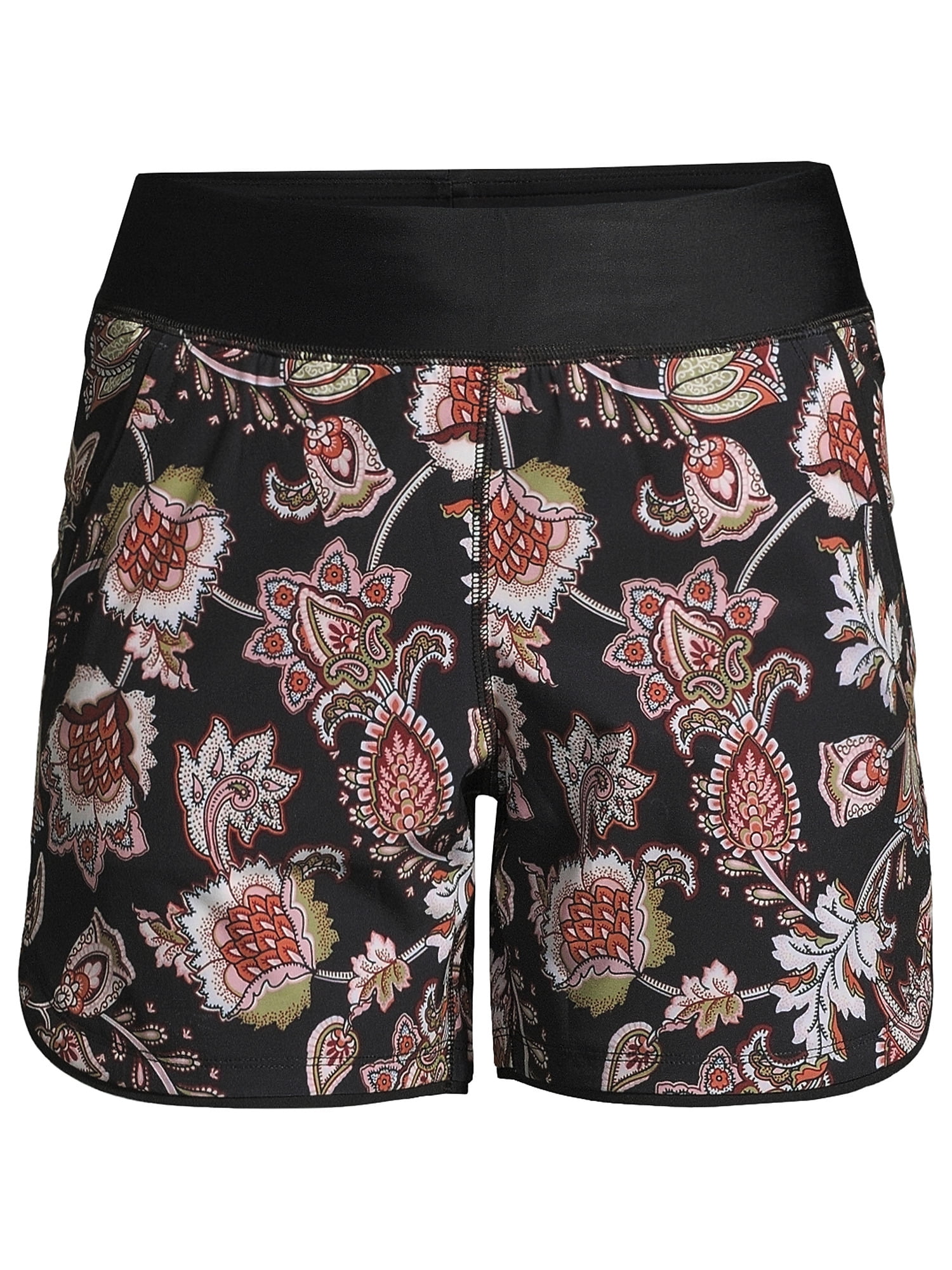 Lands' End Women's 5" Quick Dry Elastic Waist Board Shorts Swim Cover