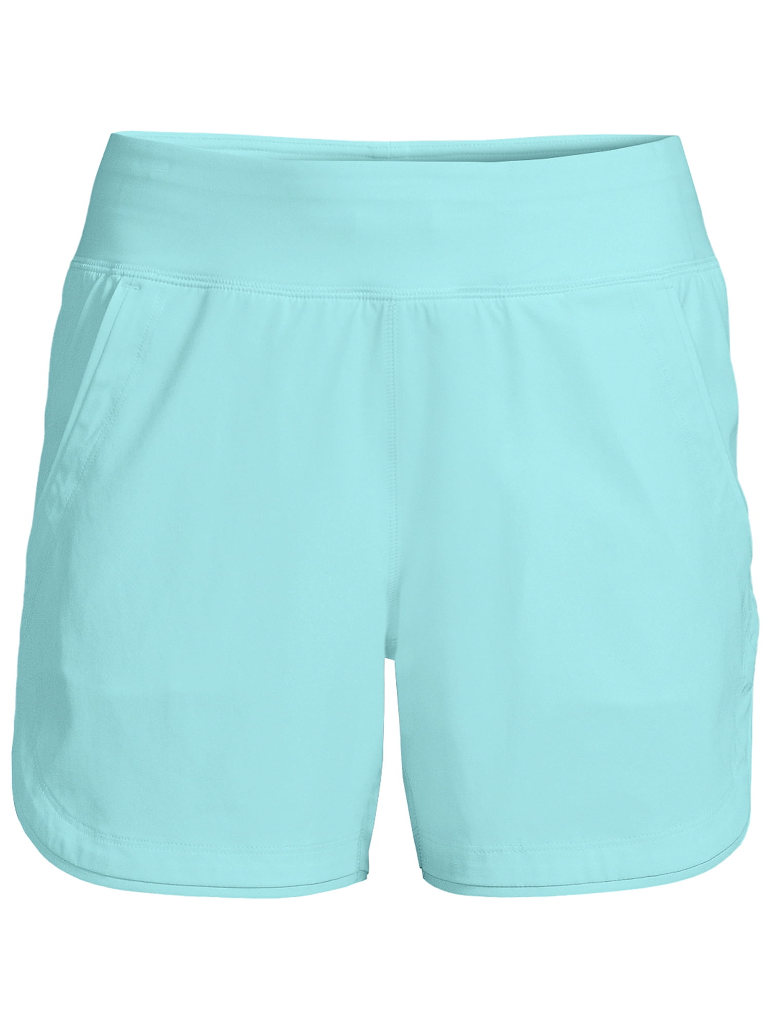 Lands End Womens 5 Quick Dry Elastic Waist Board Shorts Swim Cover Up Shorts With Panty 9748