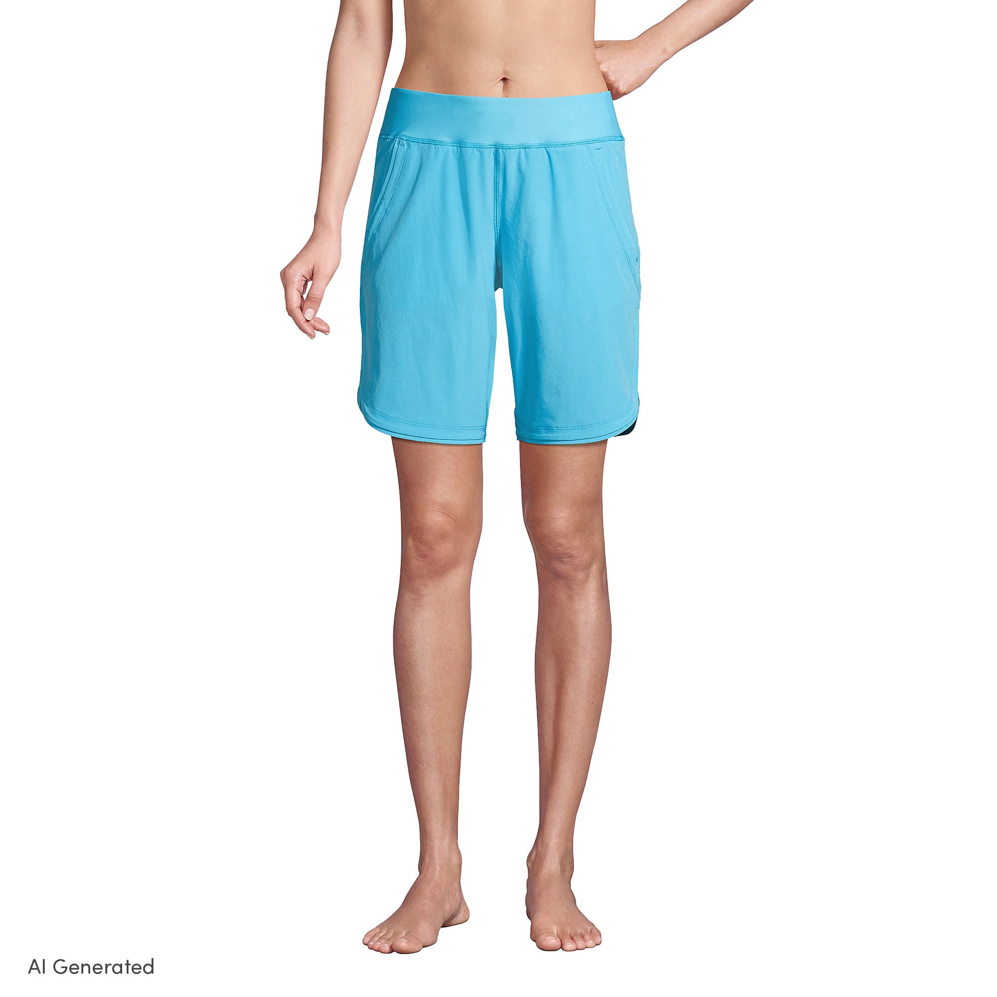 Lands' End Women's SunShade UPF 50 9" Board Shorts with Panty