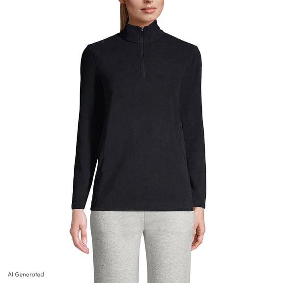 Lands' End Women's Anyweather Fleece Quarter Zip Pullover