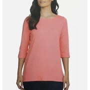 Lands End Womens Boat Neck Pima Cotton Tee XXL