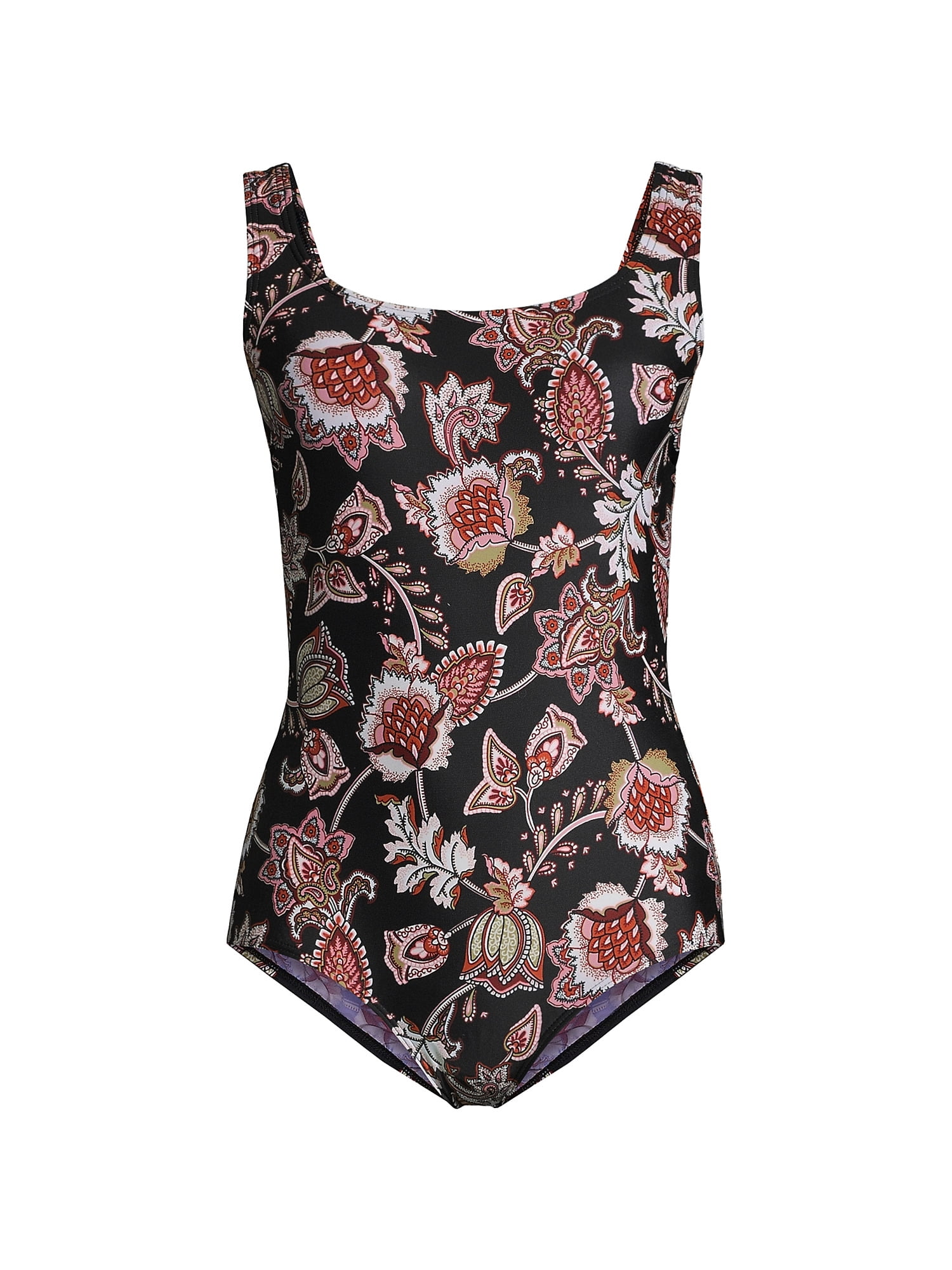 Lands' End Women's Chlorine Resistant Scoop Neck Soft Cup Tugless