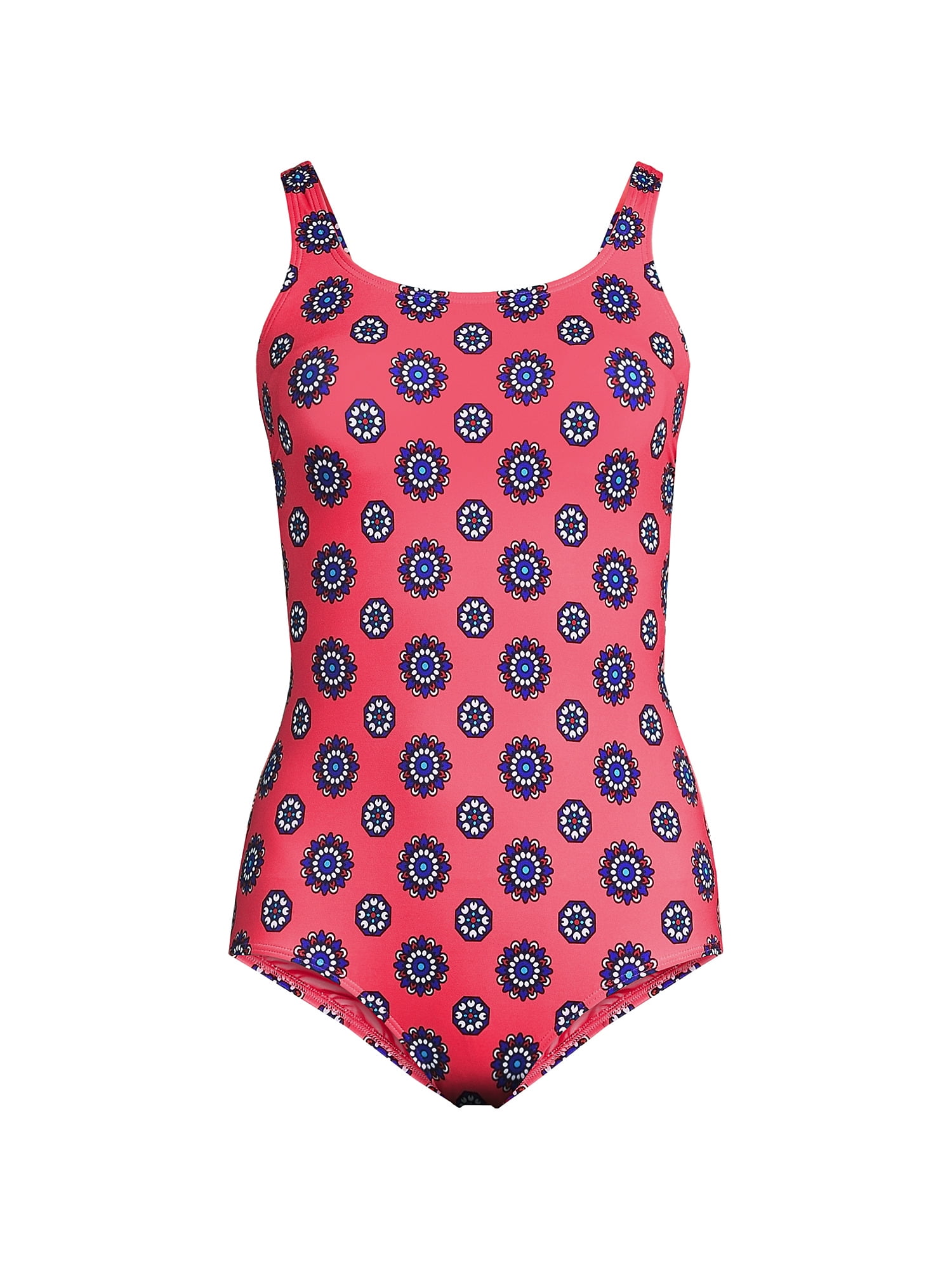 Lands' End Women's Chlorine Resistant Scoop Neck Soft Cup Tugless