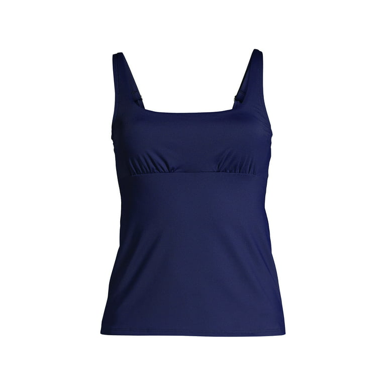 Lands' End Square-Neck Underwire Tankini Swimsuit Top 