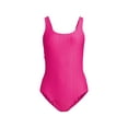 thumbnail image 1 of Lands' End Women's Chlorine Resistant Texture High Leg Soft Cup Tugless Sporty One Piece Swimsuit, 1 of 3
