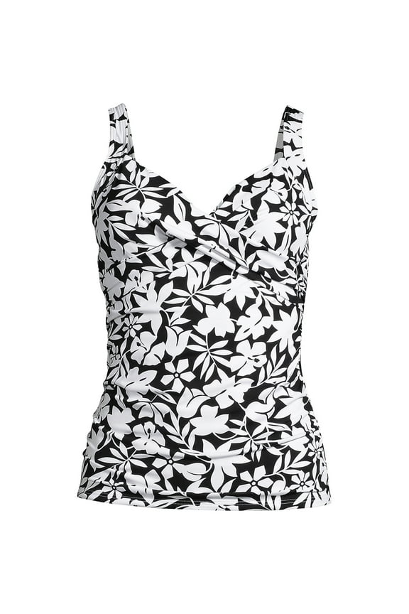 Women's Chlorine Resistant Tummy Control Underwire Tankini Swimsuit Top