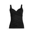 thumbnail image 1 of Lands' End Women's Chlorine Resistant Tummy Control Wrap Underwire Tankini Swimsuit Top, 1 of 3