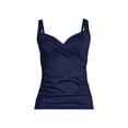 thumbnail image 1 of Lands' End Women's Chlorine Resistant Wrap Tankini Swimsuit Top, 1 of 3