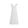 thumbnail image 1 of Lands' End Women's Cotton Dobby Smocked Dress with Ruffle Straps, 1 of 3
