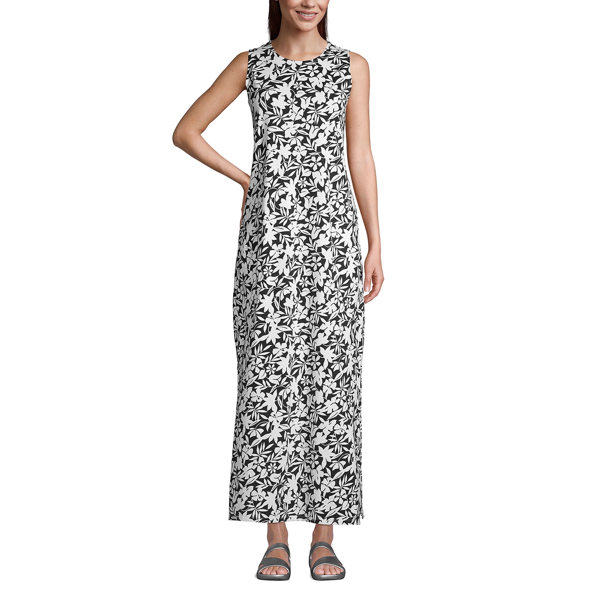 lands end maxi swim cover up dress Women's Eyelet Button Down Maxi Cover-up Dress - Lands' End - Blue