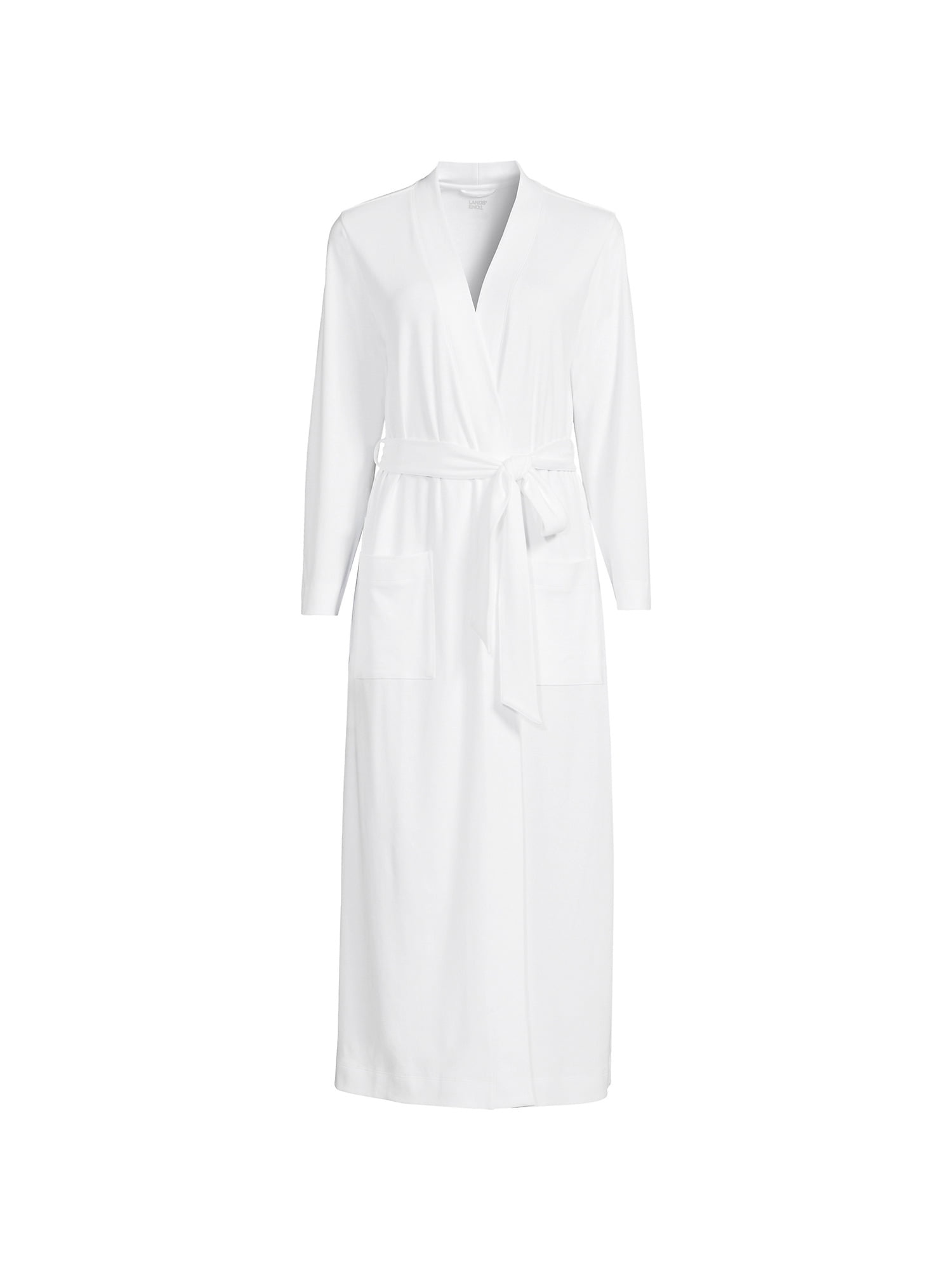 Lands' End Women's Cotton Long Sleeve Midcalf Robe
