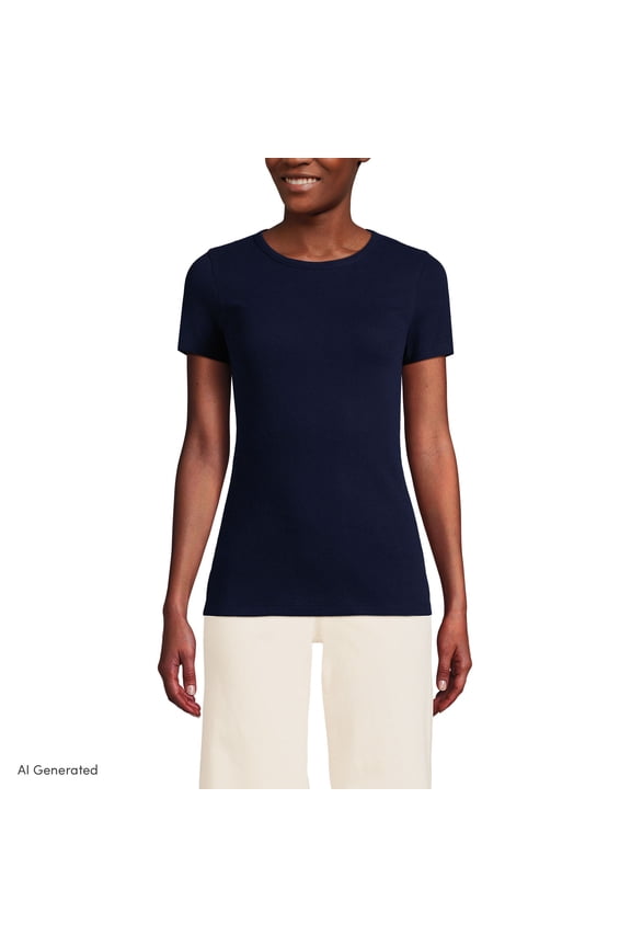 Women's Cotton Rib Knit T-Shirt