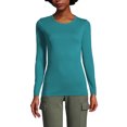 thumbnail image 1 of Lands' End Women's Cotton Rib Long Sleeve Crewneck T-Shirt, 1 of 3