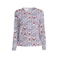 thumbnail image 1 of Lands' End Women's Crew Neck Long Sleeve Rash Guard UPF 50 Sun Protection Modest Swim Tee Print, 1 of 3