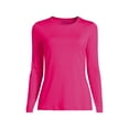 thumbnail image 1 of Lands' End Women's Crew Neck Long Sleeve Rash Guard UPF 50 Sun Protection Swim Tee, 1 of 3