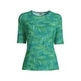 thumbnail image 1 of Lands' End Women's Crew Neck Rash Guard UPF 50 Sun Protection Swim Tee, 1 of 3