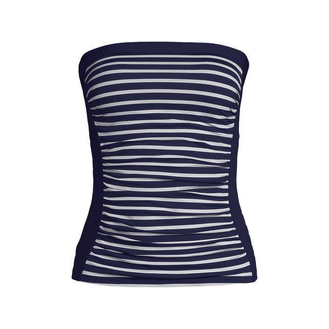 Lands' End Women's DCup Chlorine Resistant Bandeau Tankini Swimsuit